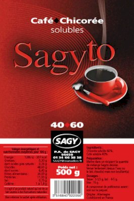 CHICOREE CAFE SOLUBLE ST 500 GR CARTON X 10 SAGY