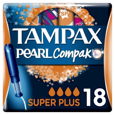 TAMPONS AV APPLICATEUR PEARL COMPAK SUPER+ BTE X 18 TAMPAX