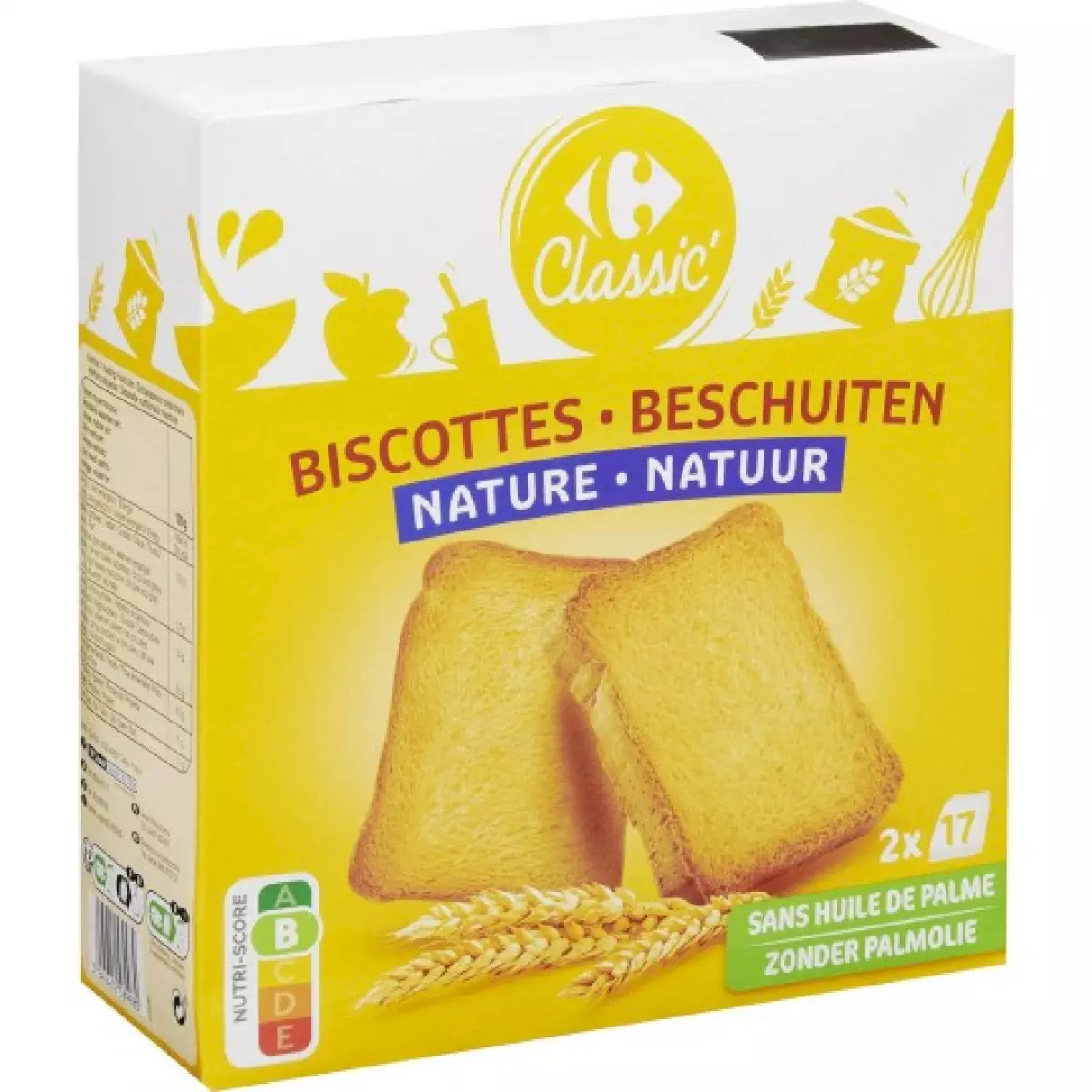BISCOTTES 34 TR PQ 300 GR CARREFOUR