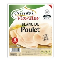 BLANC DE POULET X 4 TR PQ 120 GR ORIENTAL VIANDES HALAL