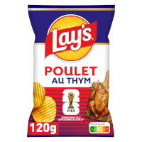 CHIPS ONDULEES POULET THYM ST 120 GR LAY'S