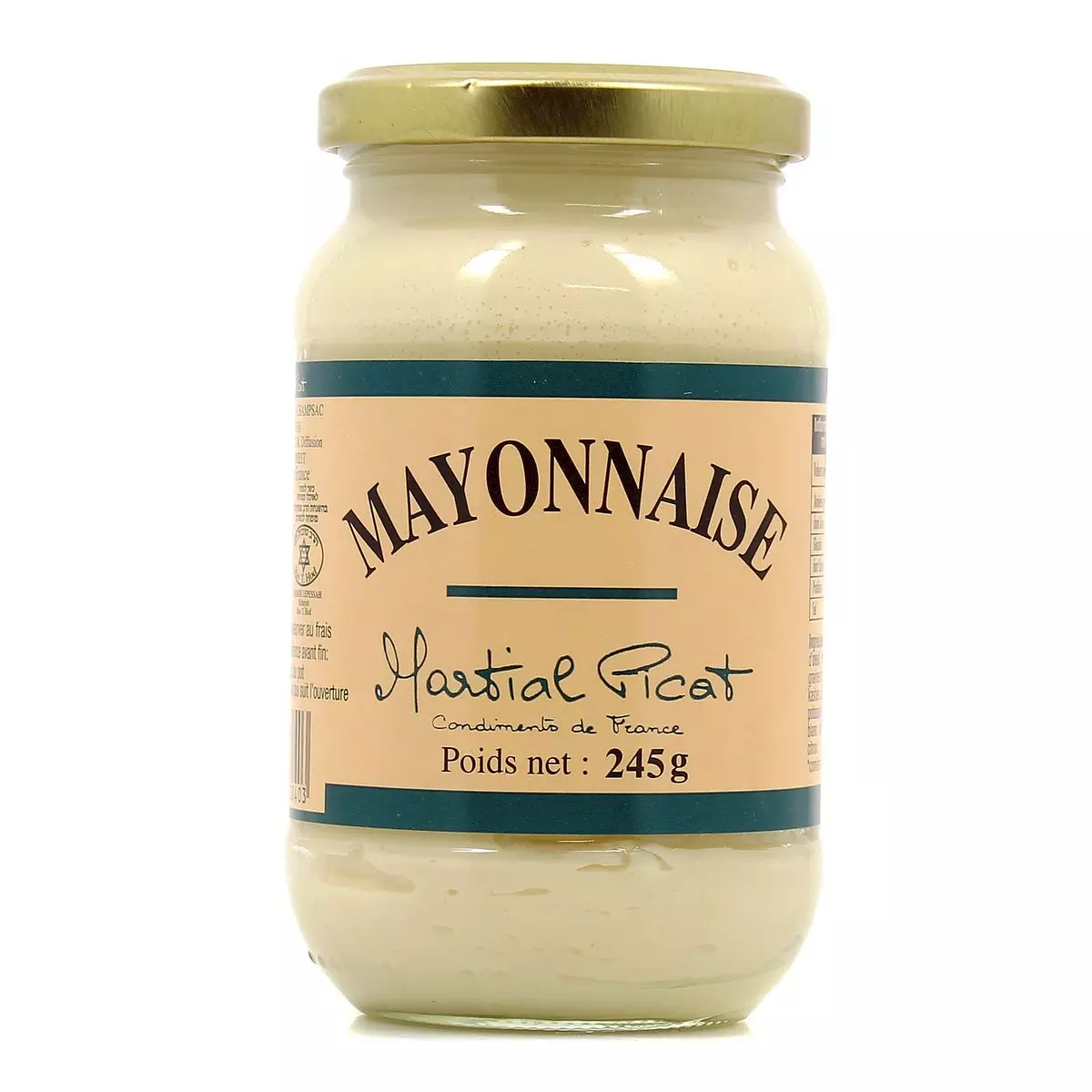 MAYONNAISE BOCAL 245 GR MARTIAL PICOT CASHER