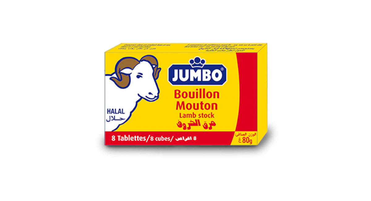BOUILLON DE MOUTON BTE 8 X 10 GR JUMBO HALAL Groupe Logipro
