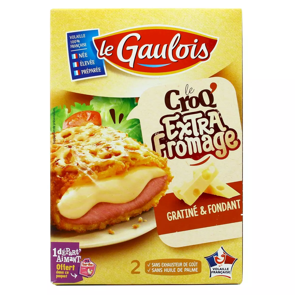 CROQ' EXTRA FROMAGE X 2 PQ 200 GR LE GAULOIS