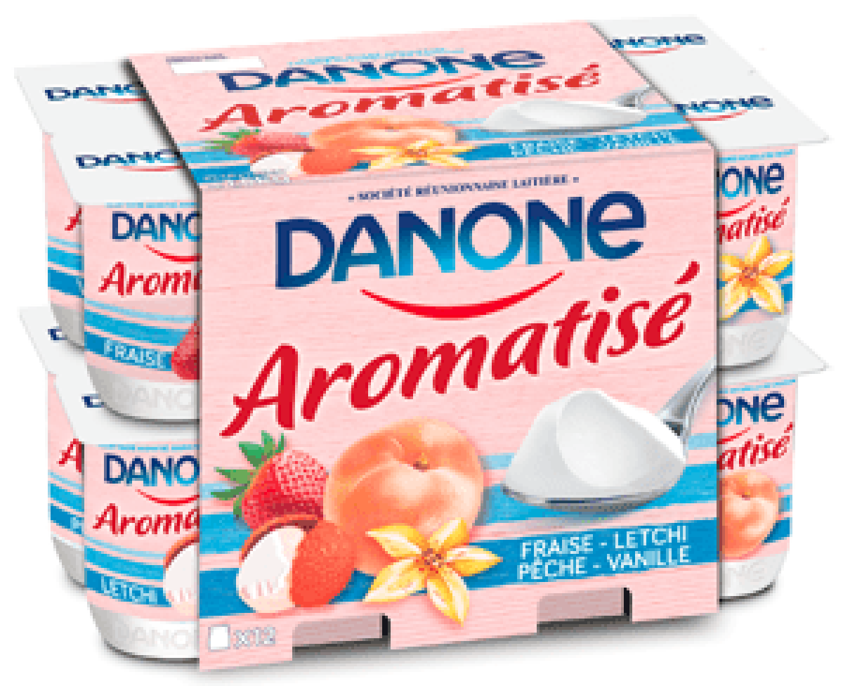 Yaourts aromatisé nuances créatives PERLE DE LAIT : les 4 pots de